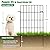 25 Pack Decorative Garden Fence Total 27ft (L) x 24in (H) 1.44" Gap Metal Wire Rustproof Animal Barrier Dog Rabbit Fence Flower Bed Landscape Fencing Patio Yard Protection Fencing Border Black