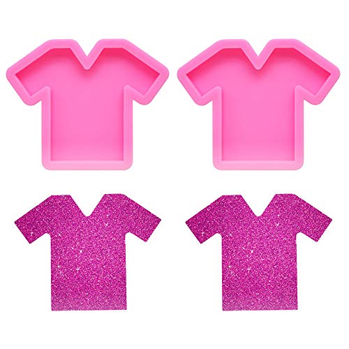 Nifocc Moldes de silicona para fundición de ropa, con diseño de camiseta, 2 unidades