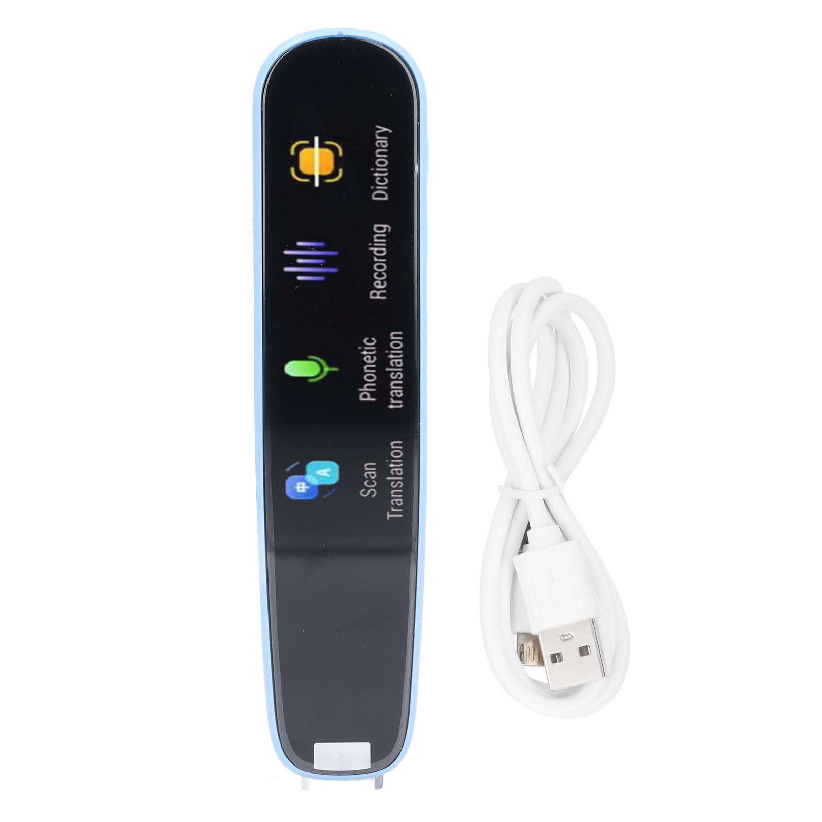 FTVOGUE Bolígrafo de Traducción Portátil Multifuncional, Traductor Digital de Varios Idiomas, Bolígrafo de Diccionario para Libros de Cuentos, Libros de Texto y Periódicos (Blue)
