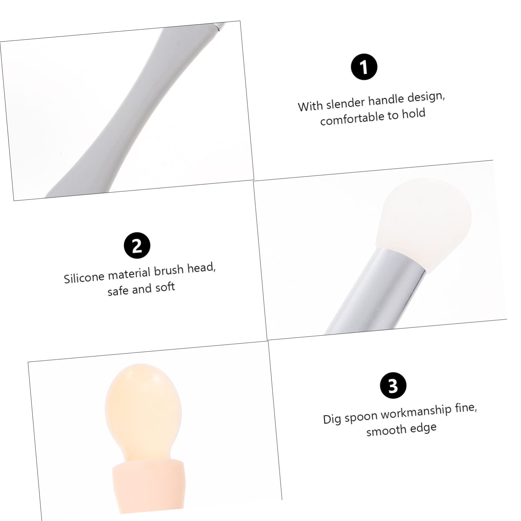 Healeved 20pièces Brosse Double Tête Pour Masque Visage Applicateurs Pour Soins De Peau Outils Multifonctions Aléatoires