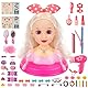 deAO Frisierkopf für Mädchen ab 3 Jahren – Schminkpuppe mit Haartrockner & Zubehör, Frisierpuppenkopf zum Frisieren und Schminken, Kreatives Styling-Spielzeug für Kinder