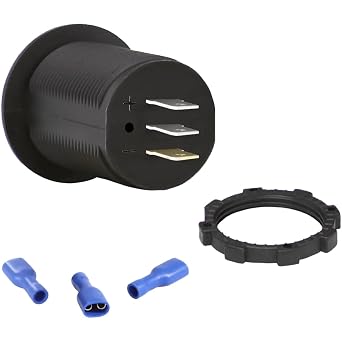 Powerwerx Panel Mount Combo Amp & Volt Meter for 12/24V Systems