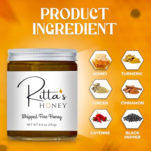 Ritta’s Whipped Fire Honey con Jengibre y Cúrcuma 8.5 oz miniatura 3