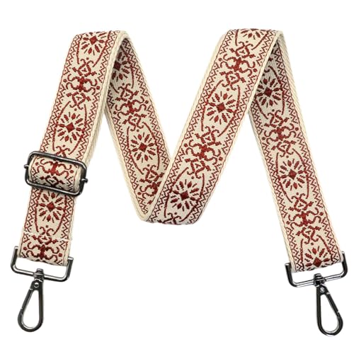 Image of LEMEDE Purse Strap Adjustable Replacement Crossbody Bag Strap Retro Jacquard Embroidery Shoulder Straps for Canvas Bag