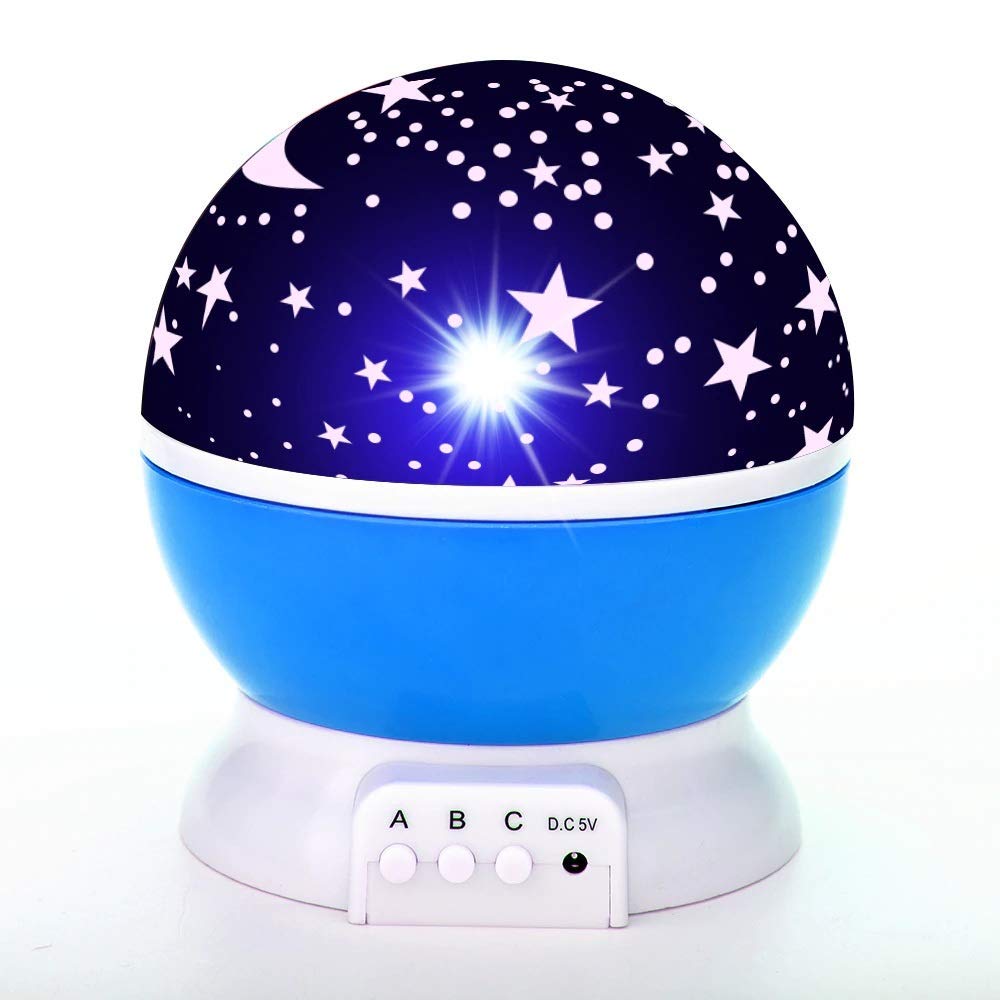 FERRON USB Romantic Sky Star Master LED Rotating Night Light Projector (Multicolour)