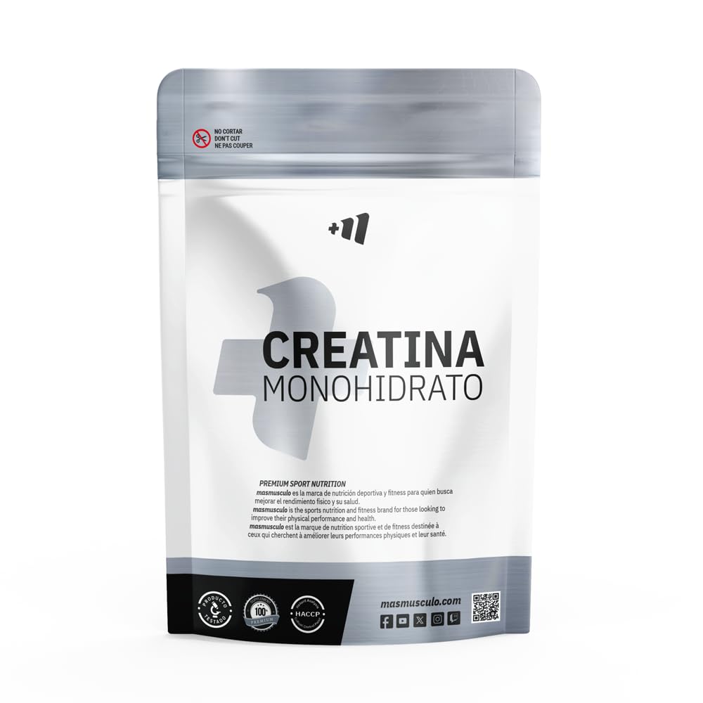 MASmusculo Creatina Micronizada En Polvo 500 g Sabor Fresa Ácida