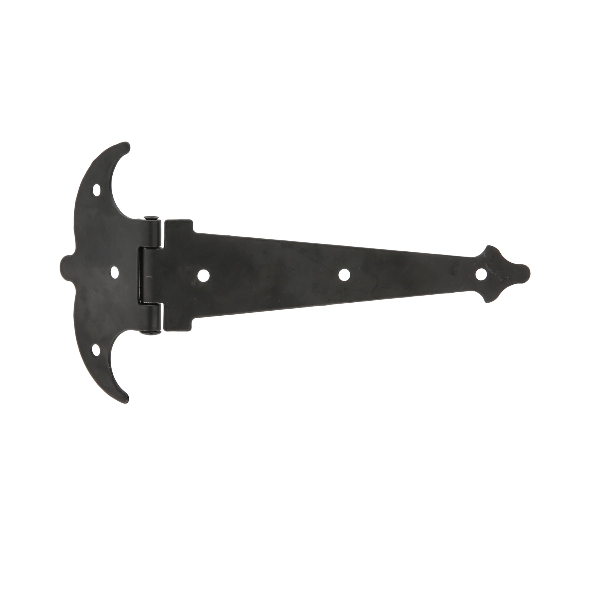 Amig - Charnière Renforcée | Deux Palmes | Noir | Acier Poinçonné | Style: Rustique | Forge pour Portes Battantes Lisses | Entrée et Passage Extérieurs et Intérieurs, et Armoires | Dimensions: 150 mm
