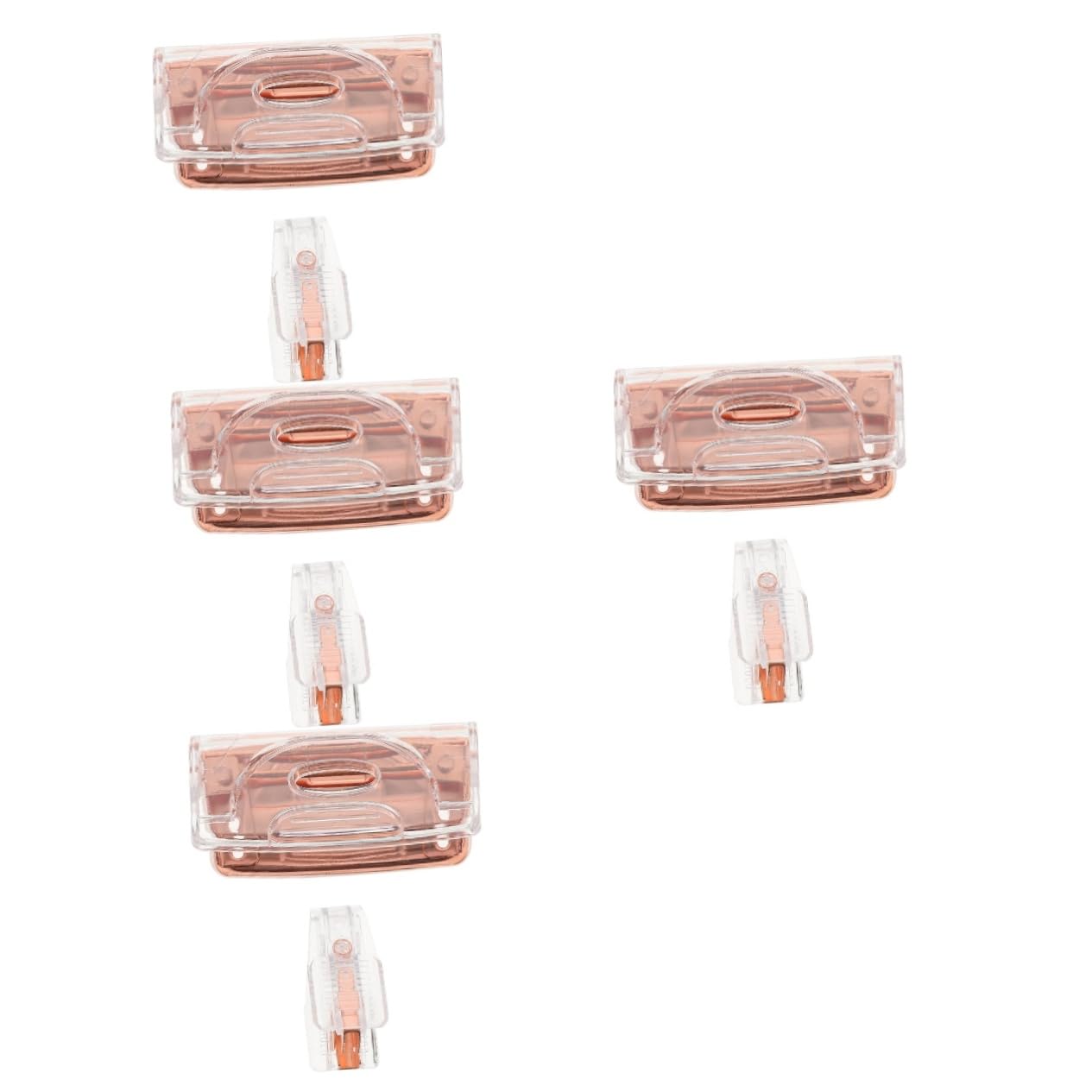 SHINEOFI 4sets Foratrici e Pinzatrice Trasparente Utensili Da Ufficio Eleganti Per Documenti e Raccoglitori Include Foratrici e Pinzatrice Per Presentazione Professionale