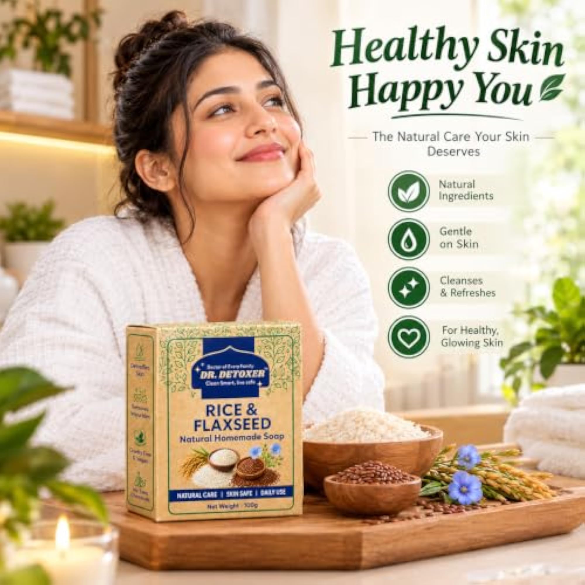 Natural Homemade Soap for Skin, Herbal Bath Soap