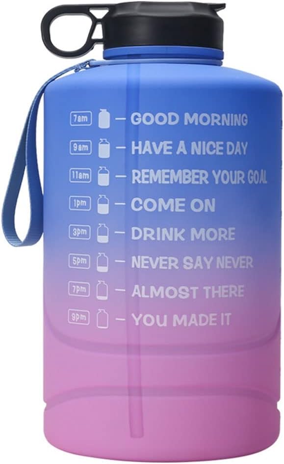 3.78L Large-capacity Sports Water Bottle Gradient Portable Gym Plastic Large