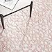SAFAVIEH Area Rug 8x10 - Trace Collection - Large - Ivory & Pink, Handmade Wool, Ideal for Living Room, Bedroom, Office, Dining Space (TRC103U)