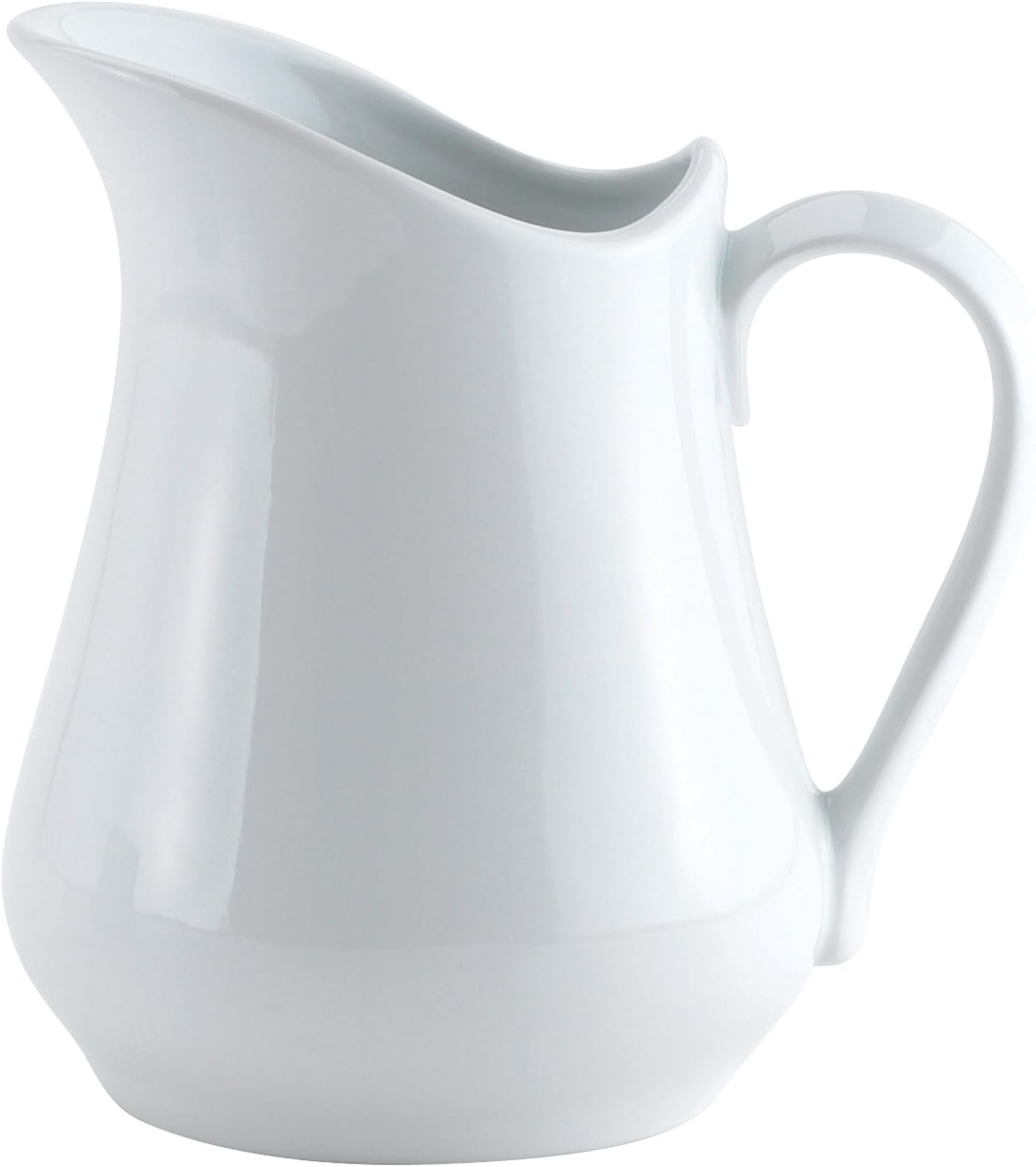 HIC Kitchen HIC Creamer Pitcher with Handle, Fine White Porcelain, 4-Ounces