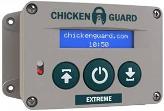 CHICKENGUARD 'Extreme' Automatic Chicken Coop Pop Door Opener Lifts Up to 8 lbs, Timer/Light Sensor | Outdoor/Indoor Auto Door Opener/Closer, Chicken Coop Accessories - coolthings.us