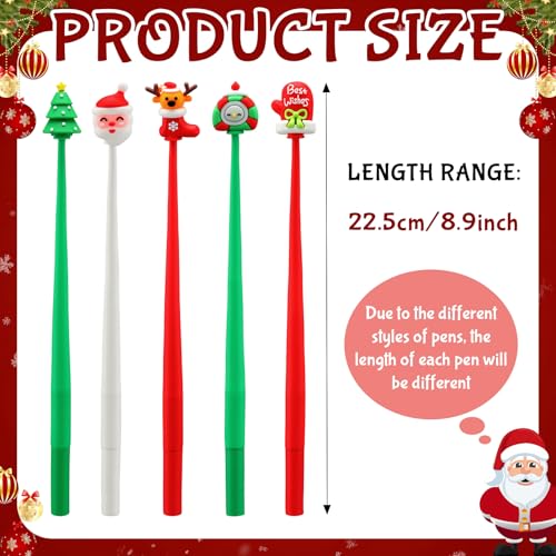 Set de 60 bolígrafos de gel con diseño navideño miniatura 2