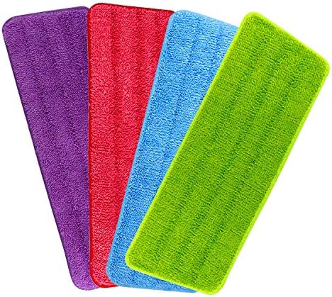 TUPARKA 4 Pack Spray Mop Pads Microfiber Mops Refill Pad Reveal Mop Head Replacement Pad for Cleaning 42x14cm