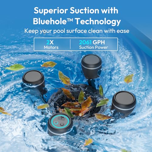 Image of (2026 New) BUBLUE BuVortex V5 Pool Surface Skimmer Robot, Pool Cleaner with App Control,5L Filter, Dual Cleaning Modes, AI Navigation,Ideal for In-Ground & Above-Ground Pools,Space Gray