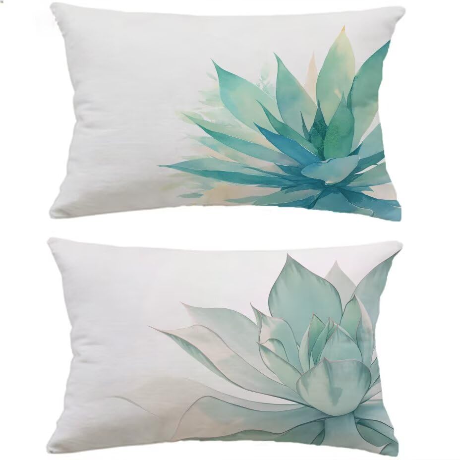 Coussin de jardin blanc et imperméable en lot de 2 pour sublimer votre salon en rotin de balcon