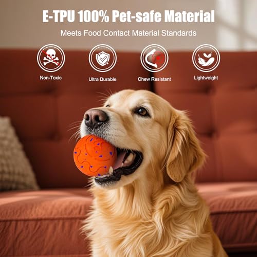 Image of Interactive Dog Ball Toy, Smart Dog Toy for Medium and Large Dogs, Automatic Moving Rotating & Bouncing Ball, Durable E-TPU Material, IP54 Waterproof, Motion-Activated Dog Toy for Active Dogs