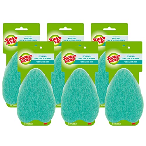Scotch-Brite Floating Tub & Tile Shower Scrubber, 6 Scrubbers #TOP19