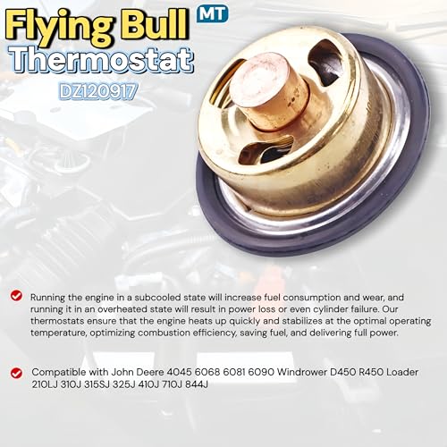 Flying Bull Flying Bull Thermostat DZ120917 DZ100555 RE522076 Compatible with John Deere 4045 6068 6081 6090 Windrower D450 R450 Loader 210LJ 310J 315SJ 325J 410J 710J 844J Engine. by Flying Bull - Image 5