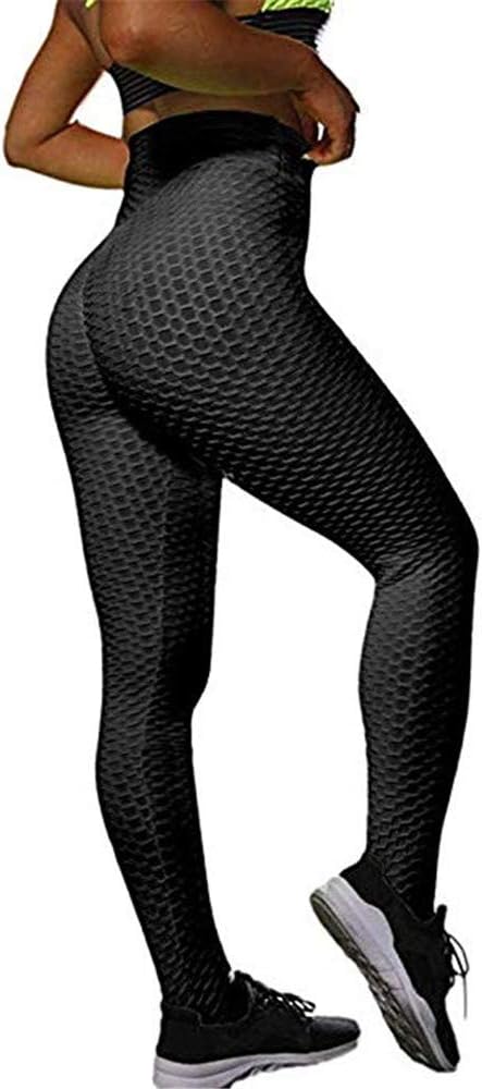 Mancai Anti-Cellulite Compression Leggings Cellulite Oppressing Mesh Fat Burne Black