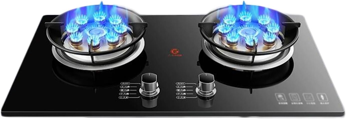 Estufa de gas 2 puestos con protección de apagado y temporizador