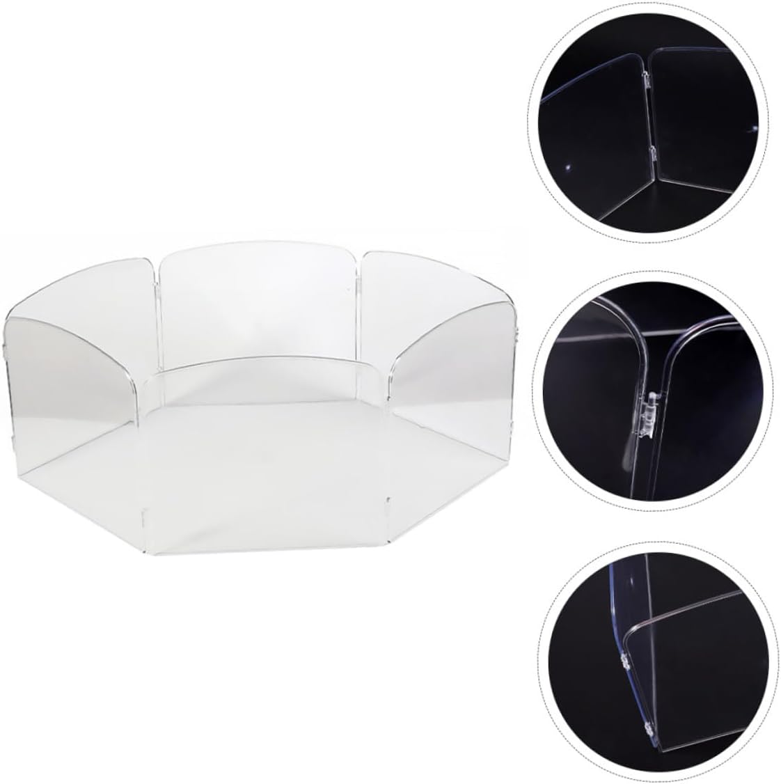 Portable Small Animal Playpen Transparent Plastic Hamster Fence Indoor Outdoor Pet Barrier Enclosure for Guinea Pigs Rabbits and Small Pets Playground