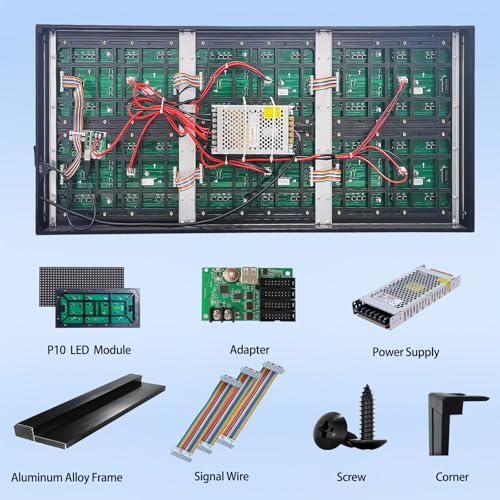 Image of Programmable LED Sign P10 Custom Size, Outdoor Led Sign For Business Display Screen Advertising Store