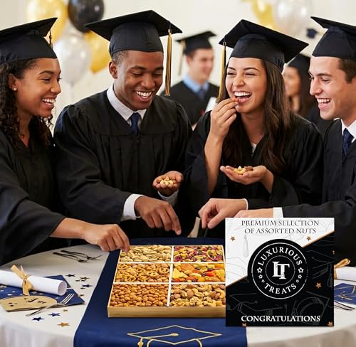 Image of Graduation Health Food Gift Basket | Gifts for Graduate Assorted Fruit and Nut Sampler Gift Set Class of 2026 Congratulations Grad | Gourmet Snacks Nuts for Men Women | Kosher
