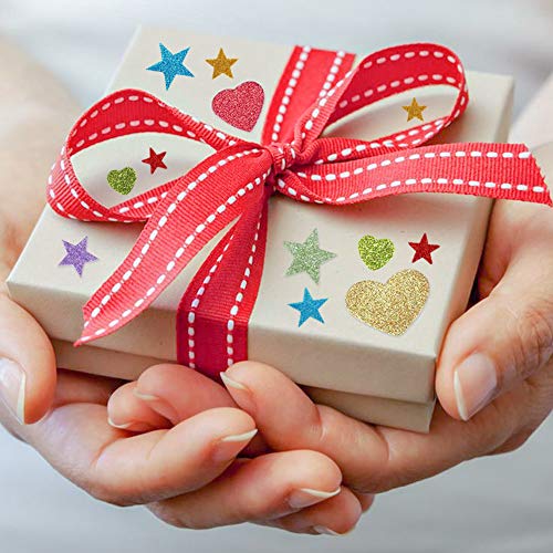 Glitter Schaumstoff Aufkleber 150 Stück, Farben Selbstklebend Stern und Herz Sticker,Schaumstoff Sticker Set für Kinder/Wand Dekoration/Basteln/Fertigkeit Dekorativ