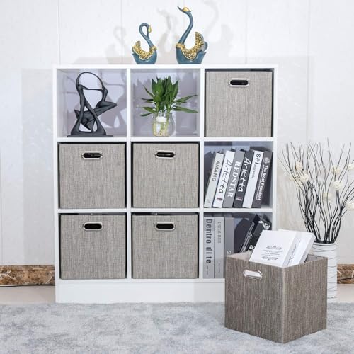 image for Posprica Storage Bins,11×11 Foldable Storage Cubes Boxes Container Cl