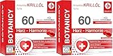 Omega 3 Krillöl Kapseln - 60 Stück - Antarktis Krillöl Forte - Für Herz und Leber - Superba Boost™ Omega 3 Öl aus Krill - Omega-3-Fettsäuren DHA & EPA, Astaxanthin & Cholin (Packung mit 2)
