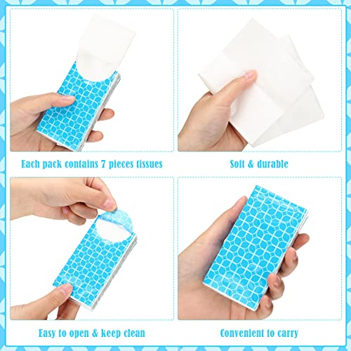 240 Pack Geometry Facial Tissue Paper Pocket Tissue Bulk Travel Tissue 3 Ply Facial Tissues Individual Tissue Packs Tissues For Birthday Baby Shower,10 Sheets Each Pack #TOP3