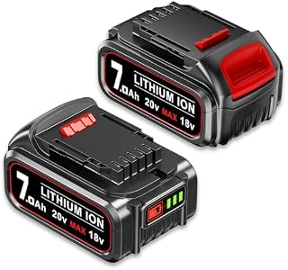 PDstation DCB200 7.0Ah 18V 2Pack Replacement for Dewalt Batteries Compatible with Dewalt Tools Battery 18V-20V DCB200 DCB181 DCB-182 DCB-184 DCB201 DCB203 [10 Battery Cells]