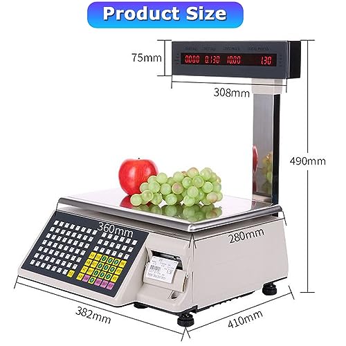 Báscula Digital Comercial con Impresora y Pantalla LCD miniatura 7