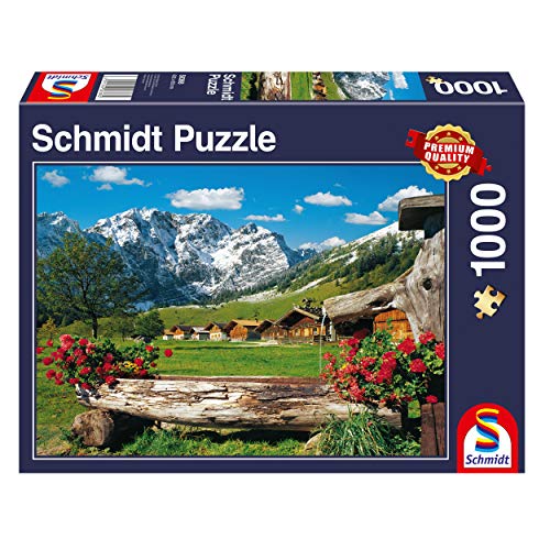 Schmidt Spiele- Mountain Paradise Puzzle de 1000 Piezas con Vista a Bergidyll, Multicolor (SCH58368)