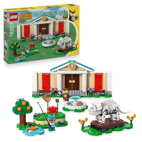 LEGO Animal Crossing Les Collections du Musée de Thibou - Jouet Interactif - Minifigurines de Thibou & Raina - Fossiles Dinosaures & Accessoires - Cadeau Fille, Garçon & Fans de Jeux Vidéo 7 ans 77056