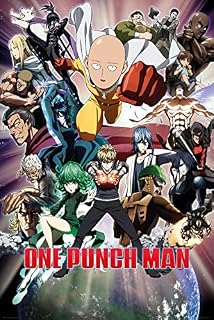 GB eye LTD FP4305 , One Punch Man, Group, Maxi Poster, 61x91,5cm, Wood, Various, 65 x 3.5 x 3.5 cm