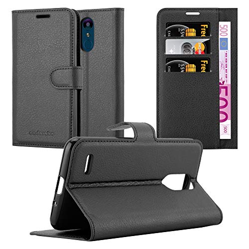Cadorabo Funda Libro para LG K9 en Negro Fantasma - Cubierta Proteccíon con Cierre Magnético, Tarjetero y Función de Suporte - Etui Case Cover Carcasa