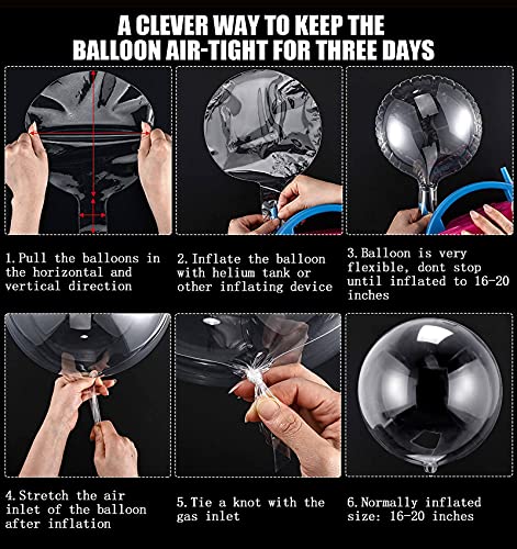 20 Inch Bobo Balloons Bubble Balloons, 10 Pcs Clear Bobo Balloon, Large Transparent Bubble Balloon for Christmas Wedding Birthday Party Decoration - Image 8