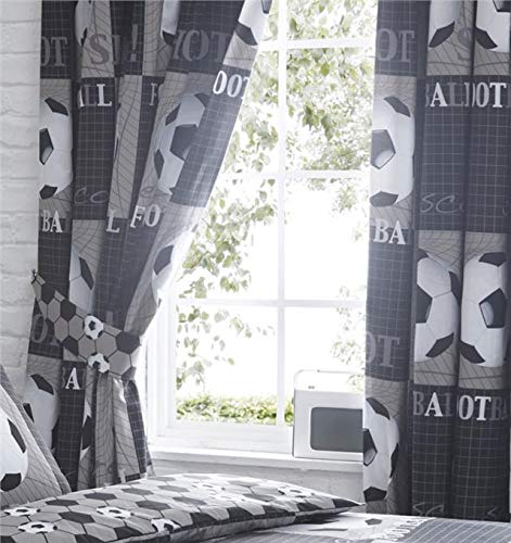 Homemaker Football duvet cover sets 3D football goal themed design (Curtains 66x54)