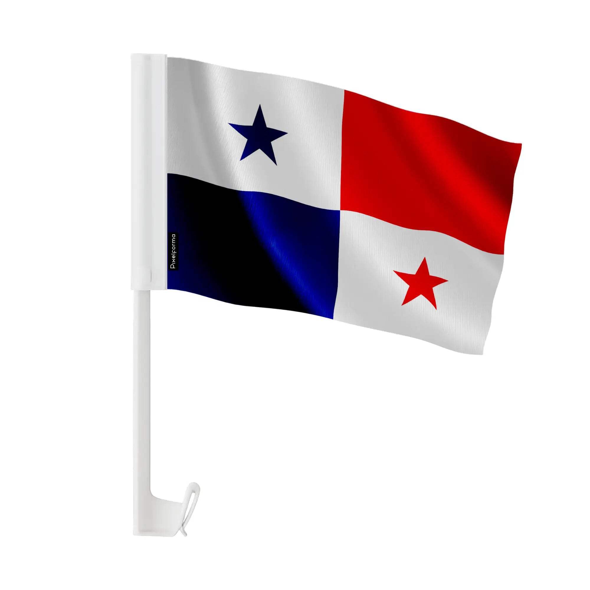 Drapeau Voiture Panama polyester 30x45cm résistant avec support vitre fixe - 3