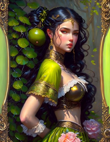 Poster mural sur toile Meechi avec une belle fille en format de 50 x 70 cm sans cadre