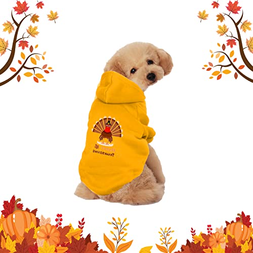 GABraden Thanksgiving Dog Sweatshirt Costtume,Turkey Pattern Puppy Hoodies Winter Clothes Sweatshirt,Suitable for Small and Medium-Sized Cats and Dogs(Thanksgiving-2, Large)