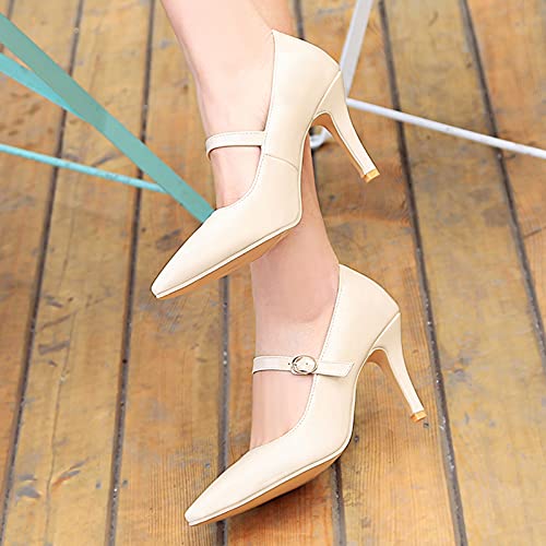 Gicoiz Patent Mary Jane Stiletto Heels Women Pointed Toe Pumps4