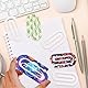 18Stück Büroklammern groß, Sublimation Büroklammern aus Acryl, Lesezeichen acryl Sublimations Zwischenablage für Zuhause Büro Klassenzimmer, 10x5cm*9 und 7.6x3cm*9