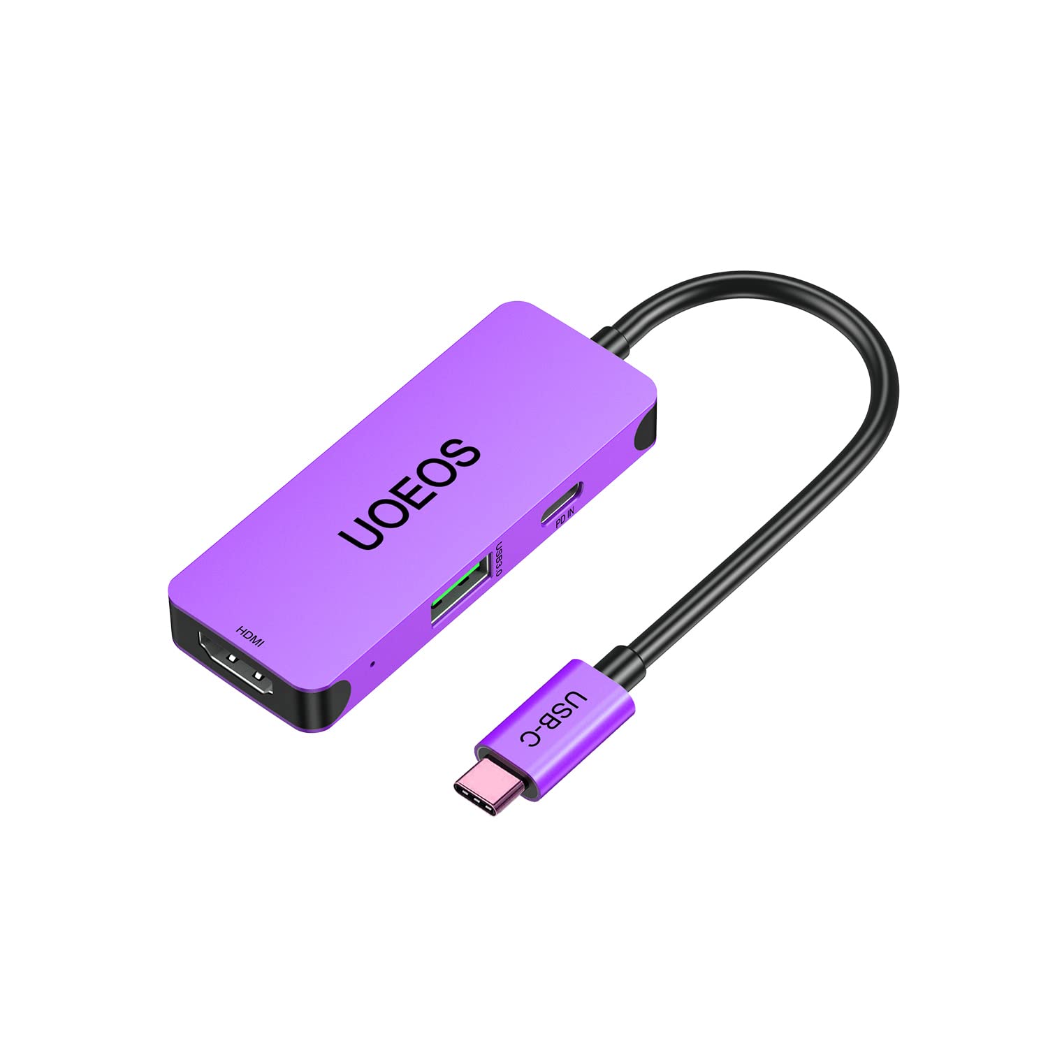 uoeos USB C Dongle for MacBook-Agate red