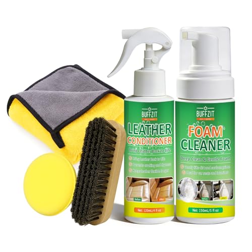 BUFFZIT Leather Cleaner and Conditioner Kit – Car Leather Cleaning