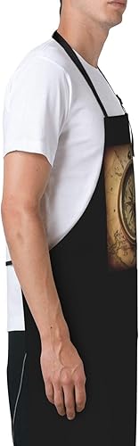 Miniatura 3 de Law of the Compass Navigation Aprons for Women with 2 Pockets, Kitchen Cooking Apron for Men, Water and Oil Resistant, Adjustable Bib Apron Extra