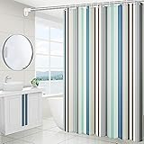 Notre rideau de douche textile durable est fabriqué en 100 % polyester, ce qui est à la fois doux et robuste. Anneaux de suspension inclus.